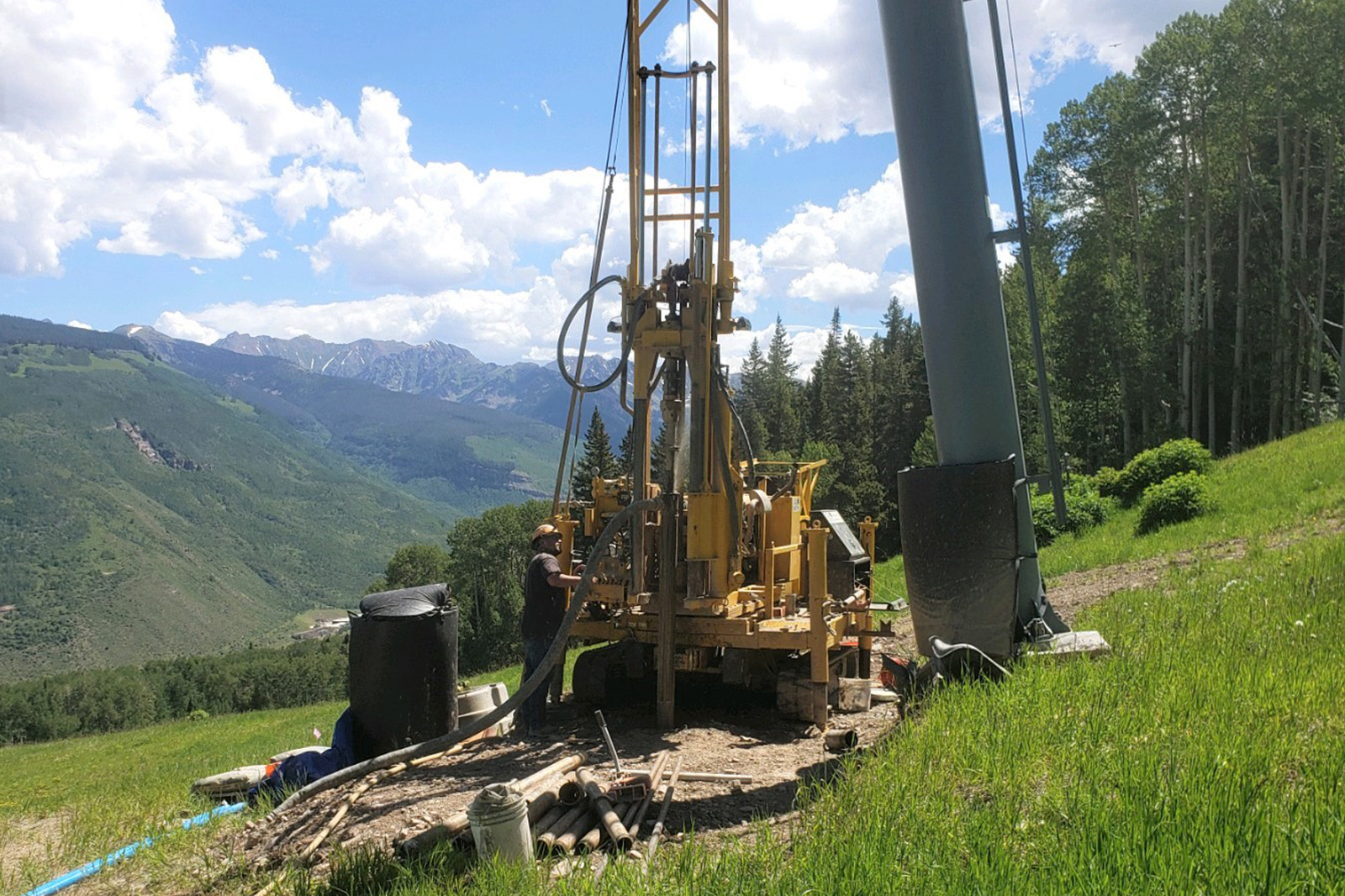 Geotechnical drilling, Vail Ski Resort, Vail, Colorado